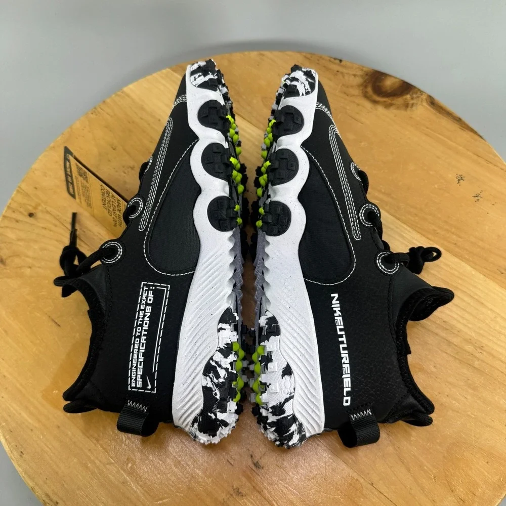 Youth 6Y - Nike Future Field Black White Turf Baseball Shoes Athletic Sneakers